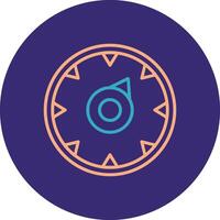 Gauge Line Two Color Circle Icon vector