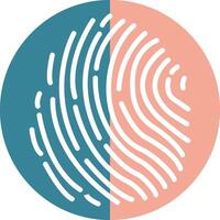 Fingerprint Glyph Two Color Icon vector