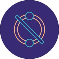 Piercing Line Two Color Circle Icon vector
