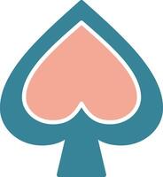 Spade Glyph Two Color Icon vector