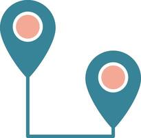 Map Glyph Two Color Icon vector