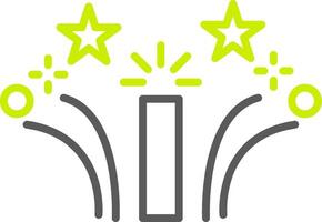 Firework Line Two Color Icon vector
