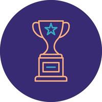 Award Line Two Color Circle Icon vector