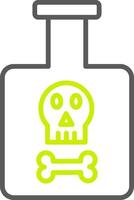 Poison Line Two Color Icon vector