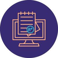 Grades Line Two Color Circle Icon vector