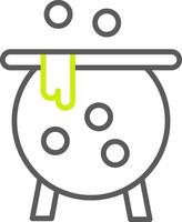 Cauldron Line Two Color Icon vector