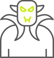 Dracula Line Two Color Icon vector