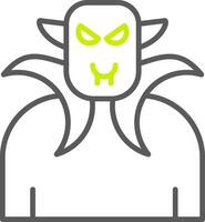 Dracula Line Two Color Icon vector