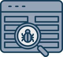 Bug Problem Line Filled Grey Icon vector