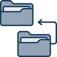 Backlog Line Filled Grey Icon vector