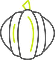 línea de calabaza icono de dos colores vector