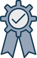 Quality Assurance Line Filled Grey Icon vector