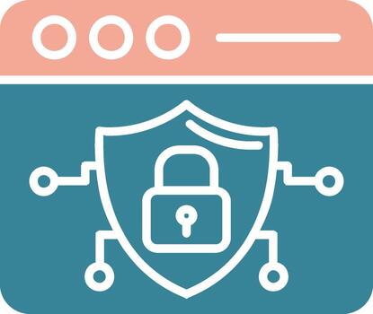 Browser Glyph Two Color Icon vector