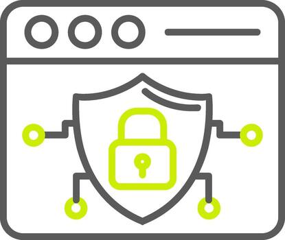 Browser Line Two Color Icon vector