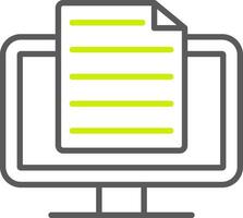 monitor Line Two Color Icon vector