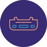 Bumper Line Two Color Circle Icon vector