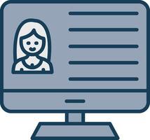 User Profiles Line Filled Grey Icon vector