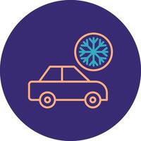 Air Flow Line Two Color Circle Icon vector