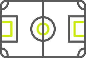 Football Field Line Two Color Icon vector