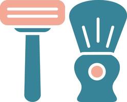 Shaving Glyph Two Color Icon vector