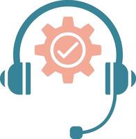 Technical Support Glyph Two Color Icon vector