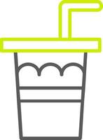 Soda Drink Line Two Color Icon vector