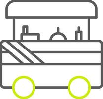 Food Cart Line Two Color Icon vector