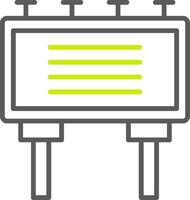 Billboard Line Two Color Icon vector