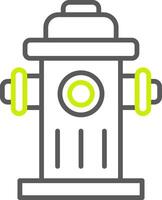 Fire Hydrant Line Two Color Icon vector