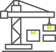 Crane Line Two Color Icon vector