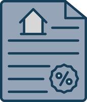 Contract Line Filled Grey Icon vector