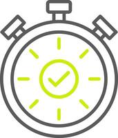 Stopwatch Line Two Color Icon vector