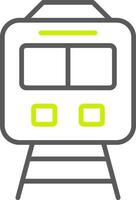Train Line Two Color Icon vector