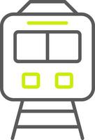 Train Line Two Color Icon vector