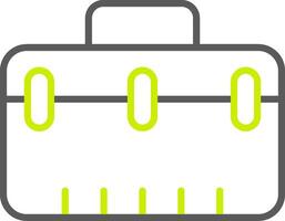 Suitcase Line Two Color Icon vector