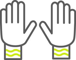 Gloves Line Two Color Icon vector