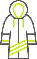 Raincoat Line Two Color Icon vector