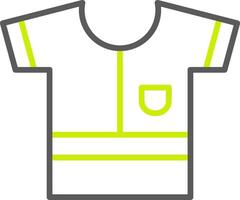 línea de camisa icono de dos colores vector