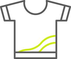 línea de camisa icono de dos colores vector