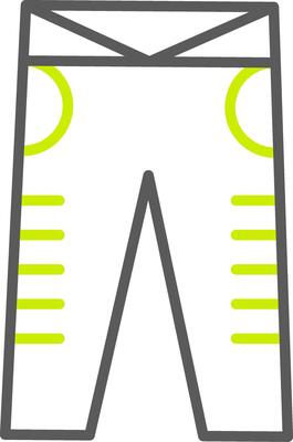 Jean Line Two Color Icon