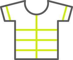 línea de camisa icono de dos colores vector