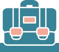 Suitcase Glyph Two Color Icon vector