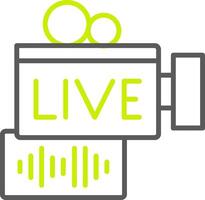 Live Stream Line Two Color Icon vector