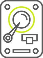 Hard Disk Drive Line Two Color Icon vector