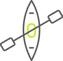 Canoe Line Two Color Icon vector