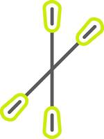 Paddle Line Two Color Icon vector