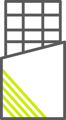 Chocolate Bar Line Two Color Icon