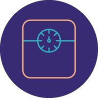 Weight Scale Line Two Color Circle Icon vector