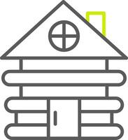 Cabin Line Two Color Icon vector