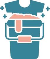 Bucket Glyph Two Color Icon vector